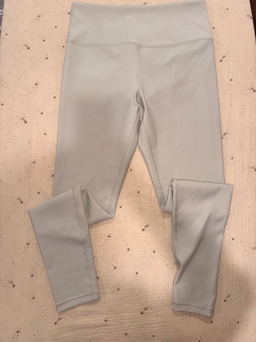 Athleta Women’s Light Beige Ribbed High-Waist Leggings